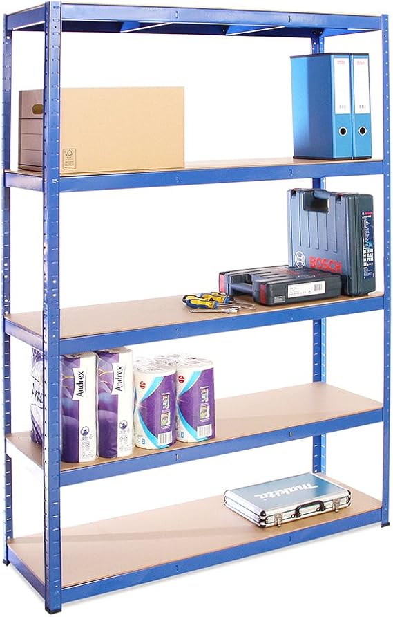 180cm x 120cm x 40cm, Blue 5 Tier (175KG Per Shelf), 875KG Capacity