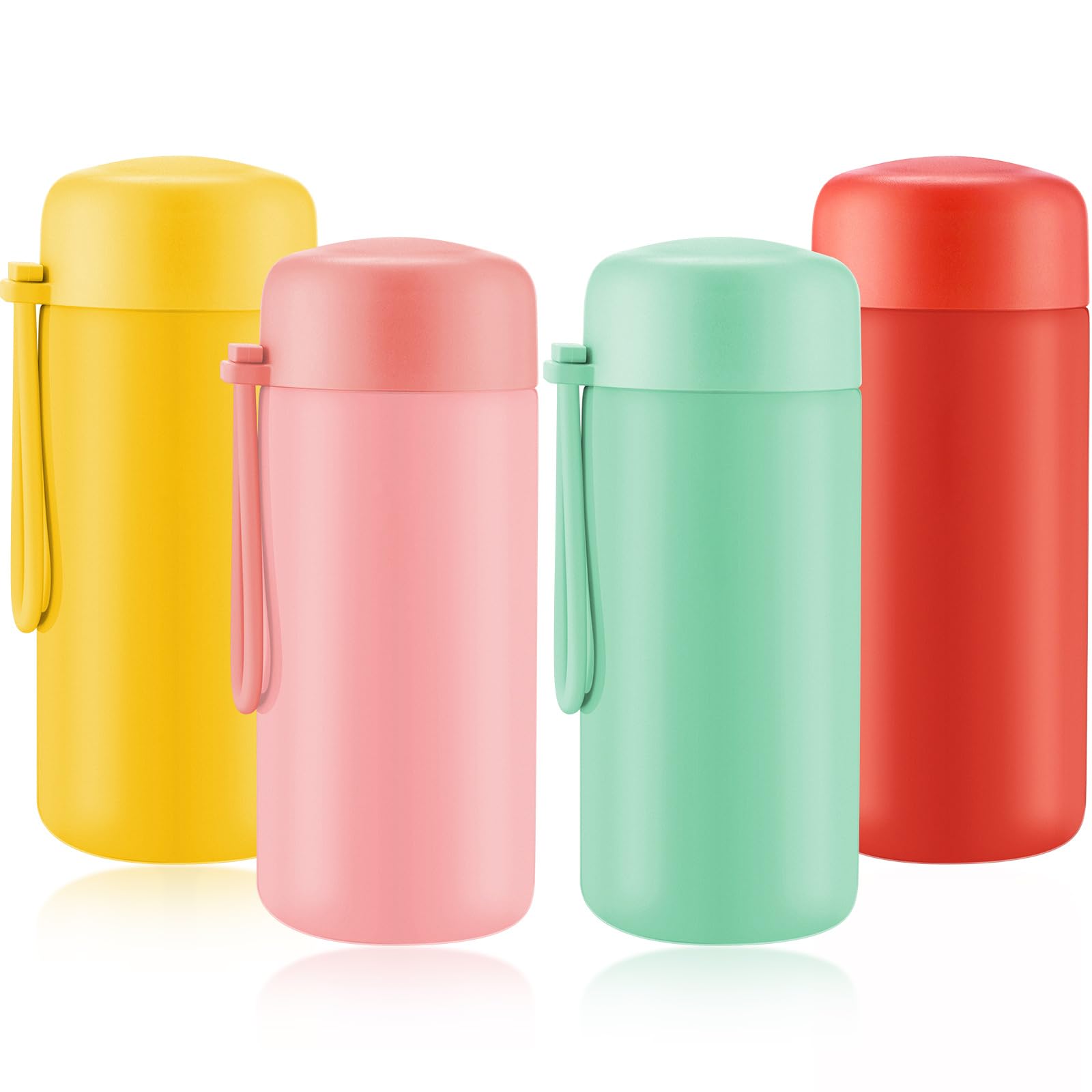 Photo 1 of Nuenen 4 Pcs Mini Water Bottle 5oz Small Insulated Water Bottle for Hot & Cold Drinks Cute Water Bottle with Carry Handle Leakproof Mini Insulated Stainless Steel Bottle for Travel Purse