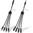 Newpowa 1 to 4 Y Solar Panel Connectors Parallel Branch Connector Cable Wire for Solar Panel