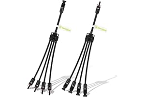 Newpowa 1 to 4 Y Solar Panel Connectors Parallel Branch Connector Cable Wire for Solar Panel