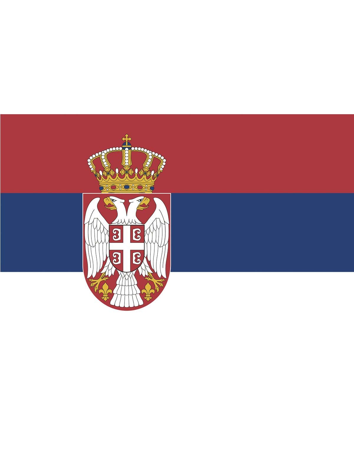 TrendClub100® Flag "Serbia Serbia RS" – 150 x 90 cm / 90 x 150 cm