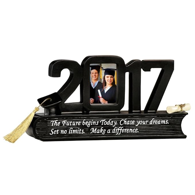 Class Of 2017 Graduation Photo Frame Gift, Holds 2"x3" Picture, Black
