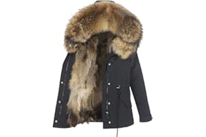 Waterproof Parka Real Fox Fur Coat Natural Raccoon Fur Collar Winter Jacket Women Warm Outerwear Removable