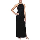 Alex Evenings Women's Long Formal Stretch Mesh