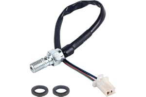 Hydraulic Brake switches + M10x1.25 Pitch Hydraulic Brake Light Switch Banjo Bolt - Motorcycle Oil Hose Pump Rear Line(Straig