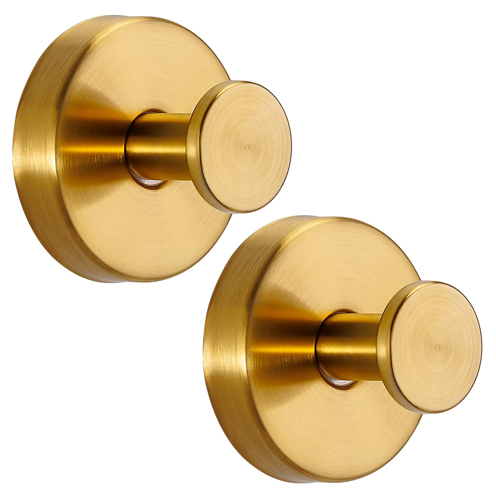 Photo 1 of Fenas Suction Cup Hooks for Shower No-Drill Bathroom Hooks for Towels, Robes, Loofah Mountable on Bathroom Walls, Kitchen, Glass, Mirrors, Tile and Smooth,Non-Porous Surfaces (2 Pack, Brushed Gold)