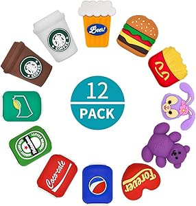 Newseego Compatible iPhone Cable Protector Charger Saver Cable Chewers Cable New Cute Drink Food Animal Cable Accessory - 12 Pack