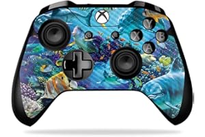 MIGHTY SKINS MightySkins Carbon Fiber Skin for Microsoft Xbox One X Controller - Ocean Friends | Protective, Durable Textured Carbon Fiber Finish | Easy to Apply, Remove, and Change Styles | Made in The USA