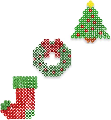 Download Amazon Com Meltie Beads Kits For Christmas Set Of 3 Crafts For Kids Meltie Beads Set Of 3 Wreath Christmas Tree Stocking Arts Crafts Sewing PSD Mockup Templates