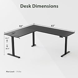 Agilestic L Shaped Standing Desk Adjustable