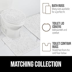 GORILLA GRIP Bathroom Rug Sets 3 Piece, Bath Mat