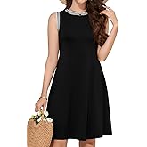 WEACZZY 2026 Summer Dresses for Women Casual Loose Fit Beach Vacation Sundress Sleeveless Crewneck Tank Dress with Pockets