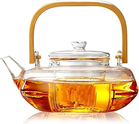 Amazon Susteas ティーポット 耐熱ガラス 直火対応 ティーサーバー 茶漉し付き 急須 800ml おしゃれ ティポット シンプル 透明 茶こし ふた付き お茶 紅茶ポット 800ml 800ml ティーポット オンライン通販