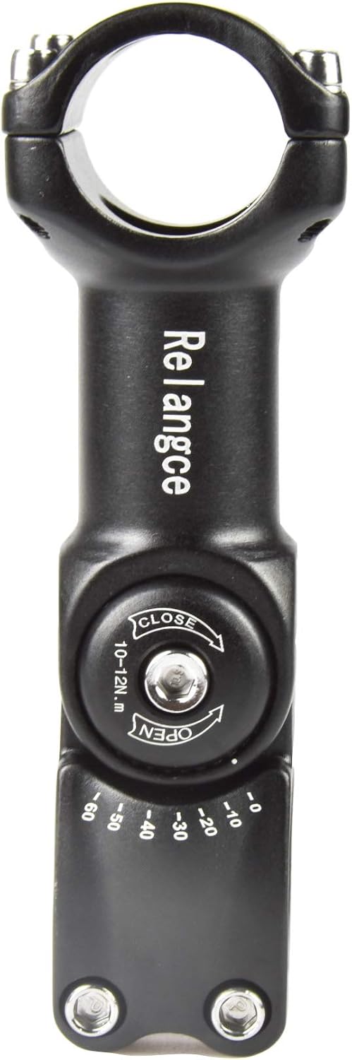 Relangce 110mm Bike Stem Riser 25.4/31.8mm, Adjustable Aluminum Alloy Bicycle Handlebar Extender 0~60 Degree Bike Fork Extender for Mountain Bike Road Bike City Bike Folding Bike Men/Women/Boys/Girls - Image 5