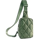 MEISEY Quilted Puffer Sling Bag for Women Small Backpack Crossbody Chest Bag Fanny Packs Purses for Casual Traveling Hiking