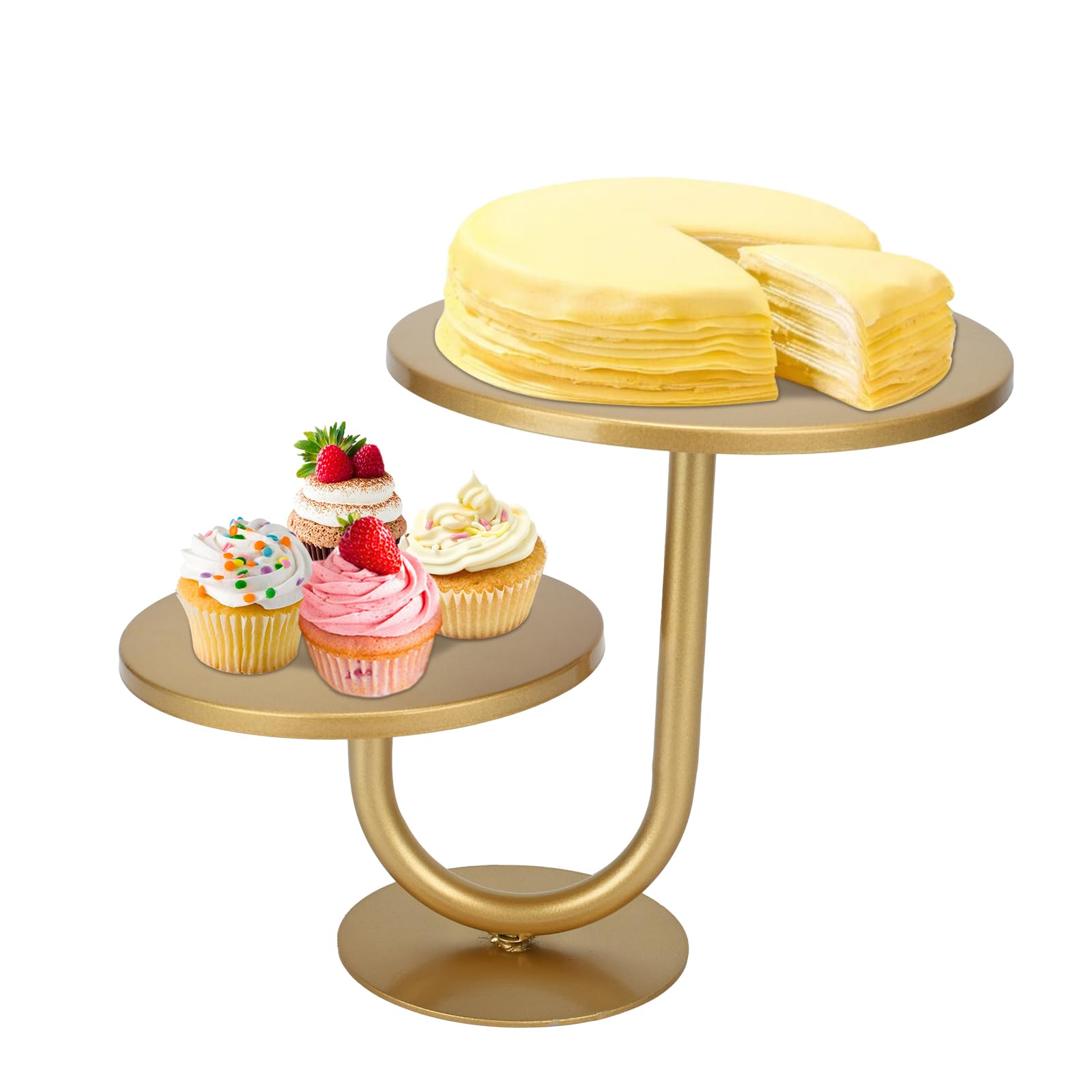 Photo 1 of XHKDSYMC Cake Stand,Birthday Cake Stands,2-Tier Cupcake Stand,Cake Stands for Party Dessert Display