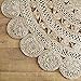 Outlavish Round Jute Area Rug Woven Golden Leaf Handmade (4 Feet, Natural)