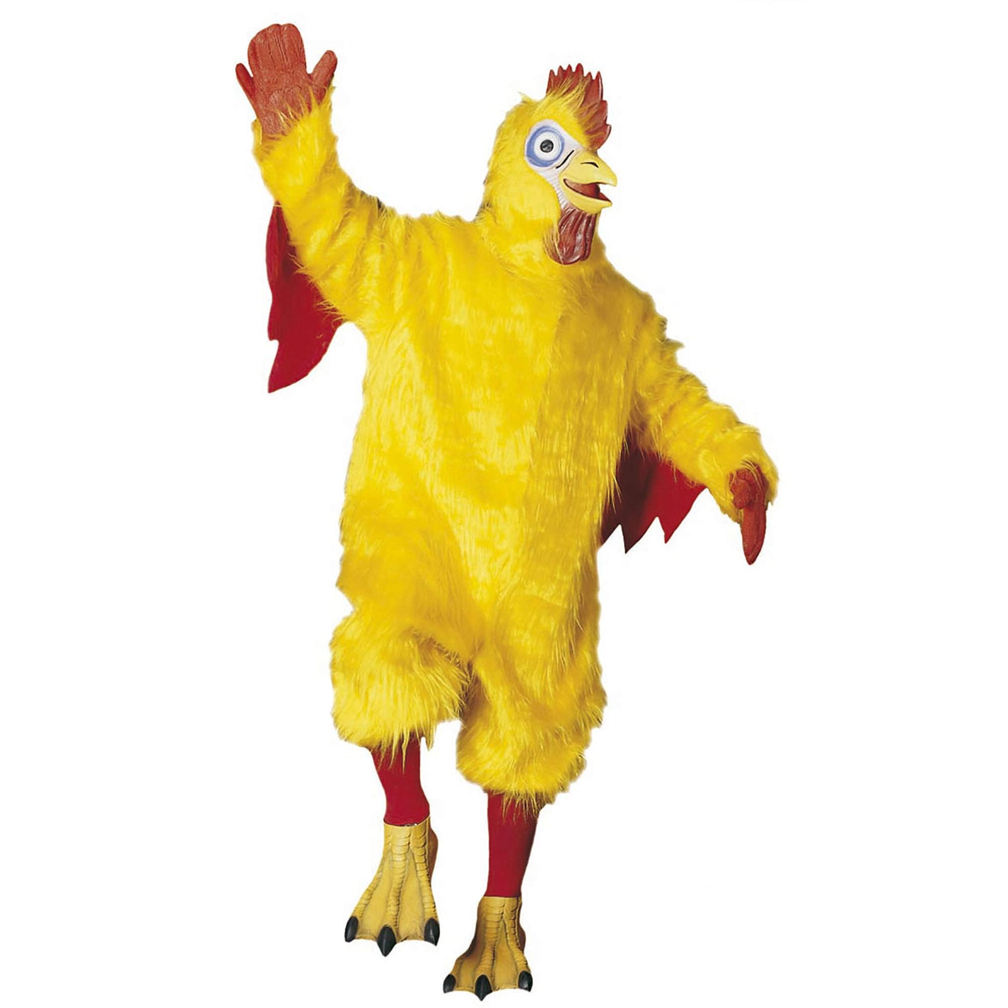 Mens Chicken Plush Costume for Animal Jungle Farm Fancy Dress