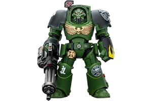 JOYTOY Action Figures Warhammer 40K Terminator Squad 1/18 Movable Model Collectible Figurine Ages 15+ (Salamanders Terminator 3 with Power Fist and Assault Cannon)