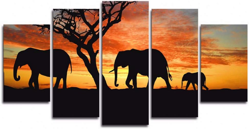 XGDDSS 5 Cuadros en Lienzo Carteles Decorativos Pintura para Sala de