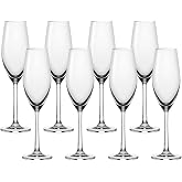 Anchor Hocking Champagne Flutes, Sondria 7 Ounce Champagne Glasses, Set of 8
