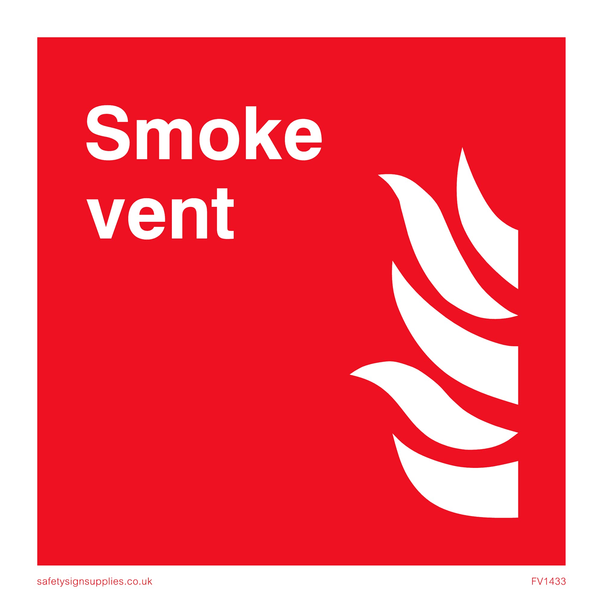 Pack of five - Smoke Vent Sign - 200x200mm - S20