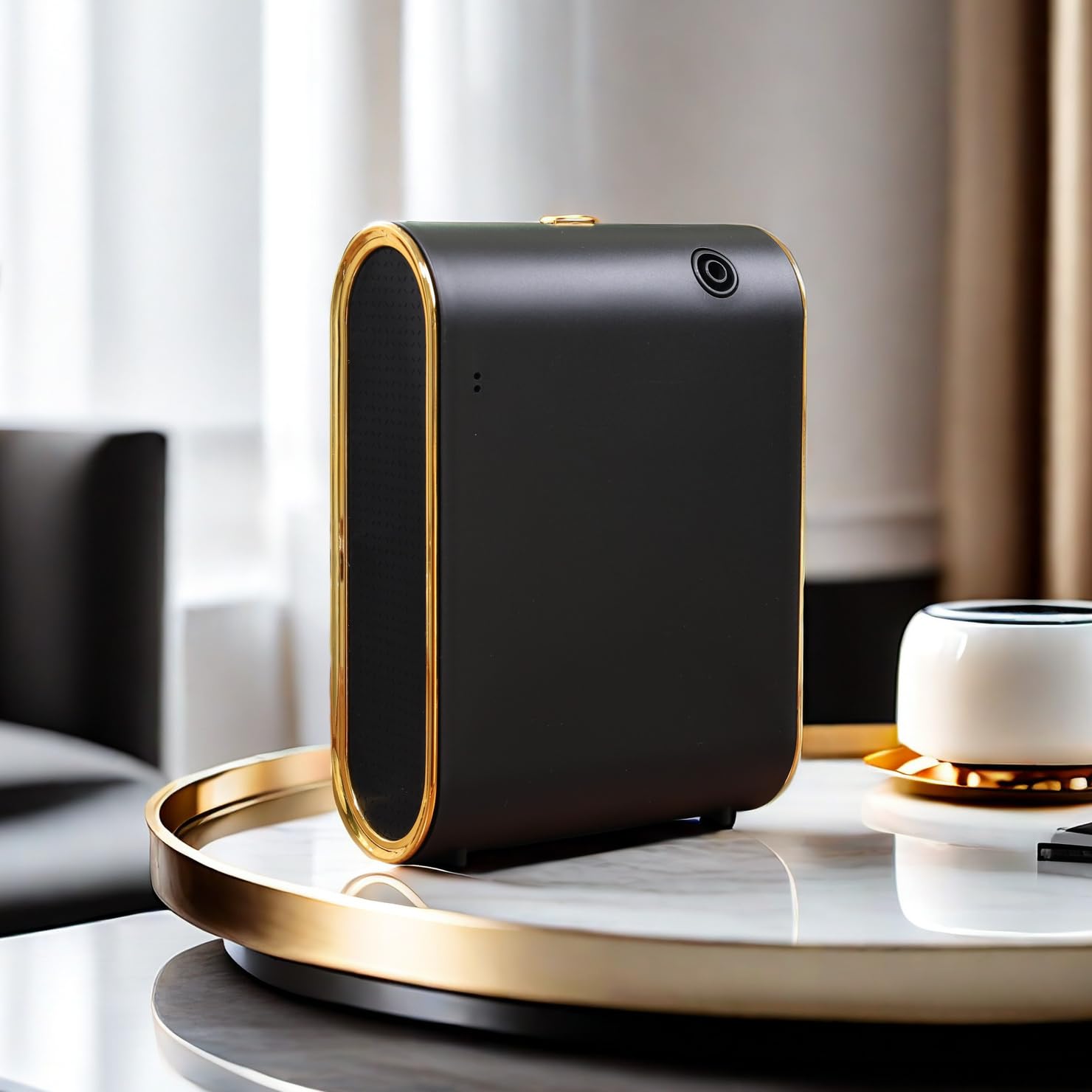 Photo 1 of Smart Scent Air Machine for Home, Bluetooth Waterless Essential Oil Diffuser with Cold Air Tech 350ML, 1500 sq. ft Coverage Scent Diffuser for Large Room, Office, Spa, Black