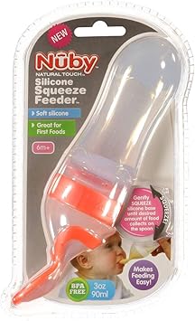 Nuby Silicone Squeeze Feeder Orange One Size Amazon Ca Baby