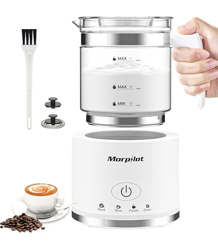 JXXM 6-in-1 Milk Frother 600W - 22 Oz Stainless Steel, Hot & Cold Frothing For Latte, Cappuccino, Hot Chocolate (Black) - View #6