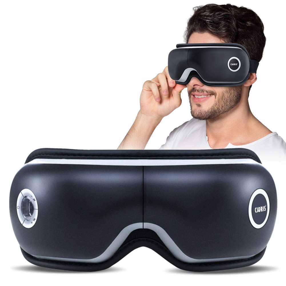 Electric Eye Massager with Heat Help Migraine Relief, CLORIS Vibration