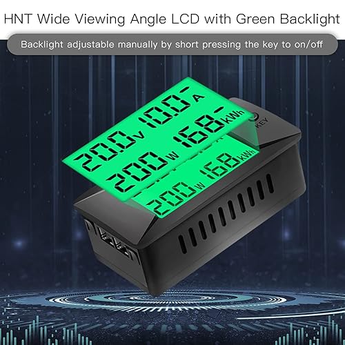 DC Voltmeter Ammeter Energy Meter Battery Monitor Display LCD Digital Multimeter for Car Solar DC 0-200V 300A Shunt