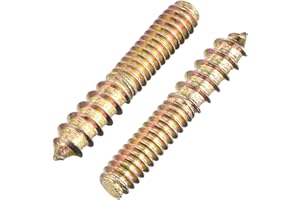 uxcell 1/4-20 x 1-1/2" Hanger Bolts Double Head Dowel Screw for Wood Furniture 40pcs