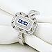 Newshe Jewellery AAAAA Cz Vintage Rings for Women Gemstone Ring 925 Sterling Silver Blue Sapphire Princess Size 4-13