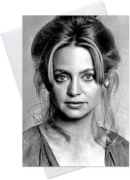 Goldie Hawn 1 Quality Greeting Card For Any Occasion Birthday Christmas Thank You Engagement Anniversary Etc Amazon It Cancelleria E Prodotti Per Ufficio