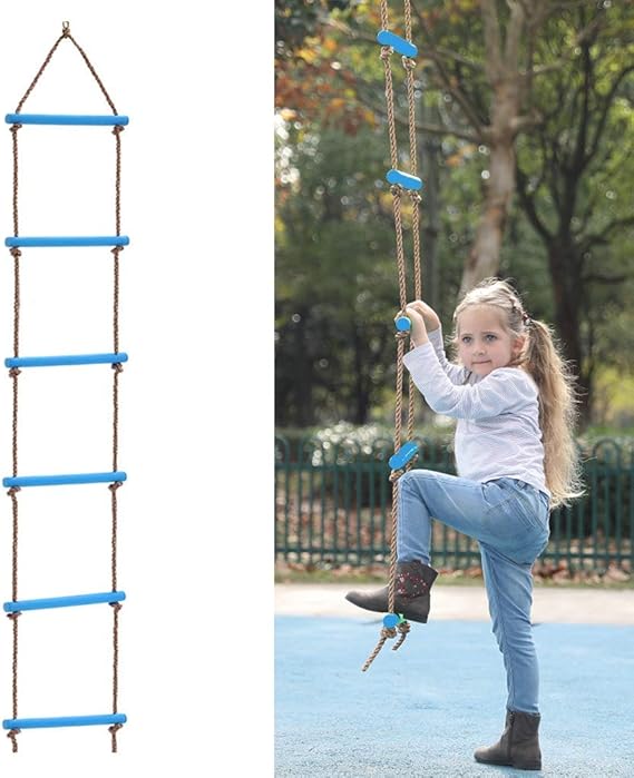 yangshil Escalera de cuerda de escalada para columpios al aire libre