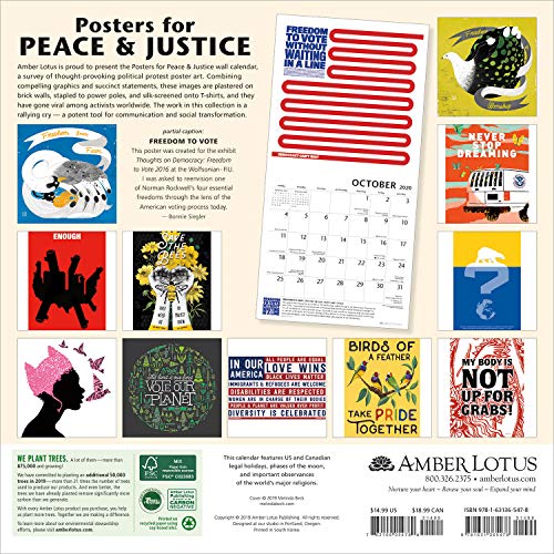 Posters for Peace & Justice 2020 Wall Calendar A History of Modern