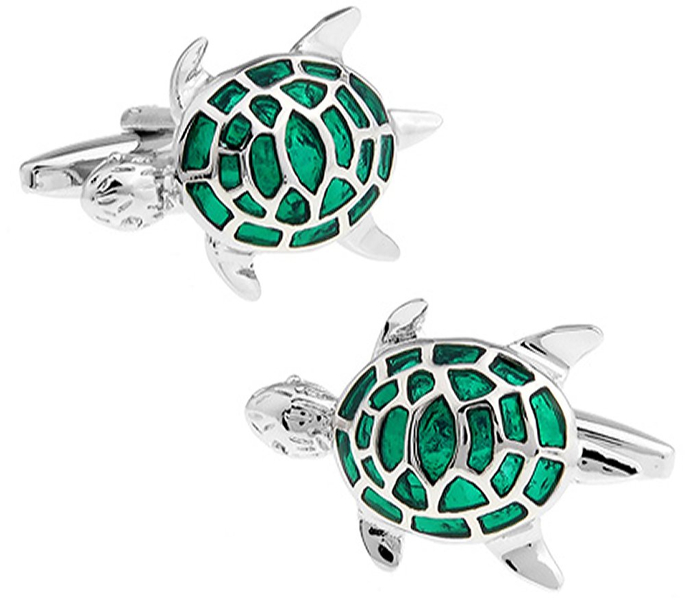 Ashton and Finch Turtle Cufflinks for Men Novelty Reptile Gifts & Presents