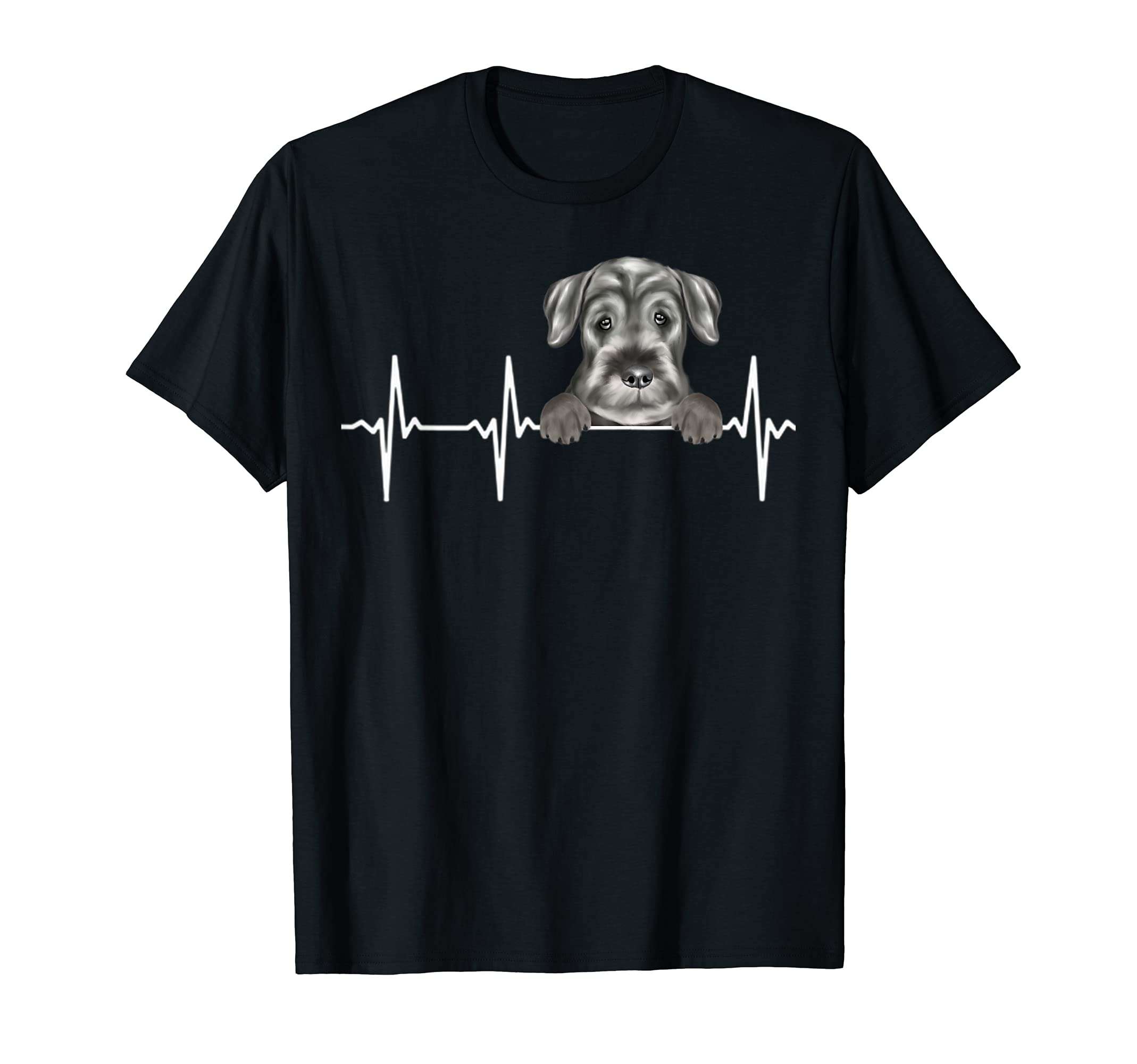 Funny Dog Heartbeat For Standard Schnauzer Lovers T-Shirt