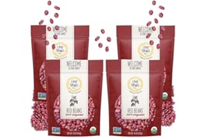 1000 Springs Mill - Organic Red Beans | Used for Soups, Salads, Chili or as a Sweet Paste for Desserts | Bulk Dry Red Beans | Resealable Bag | Vegan Friendly | 16oz (Pack of 4)