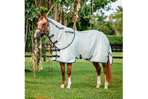 Horseware Ireland Amigo Bug Rug Stock Horse Silver and Black Fly Sheet NO Hood 78
