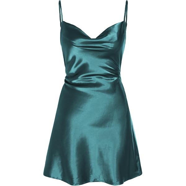 satin cowl neck ruched butterfly mini dress Satin Cowl Neck Ruched Butterfly Mini Dress
