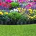 ABBA ECO Garden Border Fencing Eco-Friendly Weatherproof Recycled Plastic Resin Garden Edging Section-6 Pack, 24.2 inch x 5.4 inch, Black