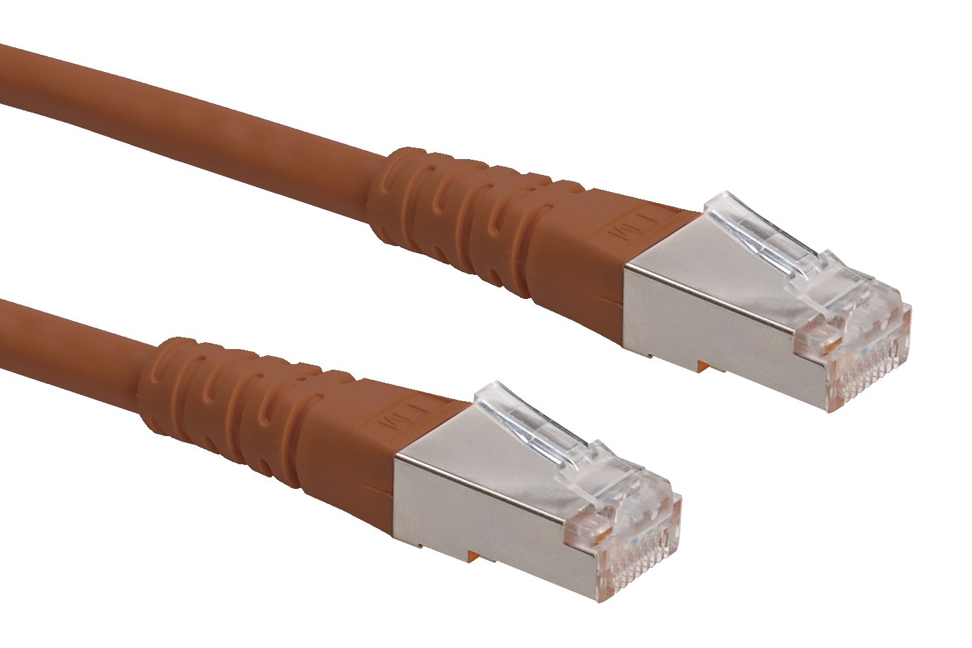 Roline 21151328 0.5 m S/FTP Cat 6 Ethernet Network LAN Cable with RJ45 Connector - Brown — image 1