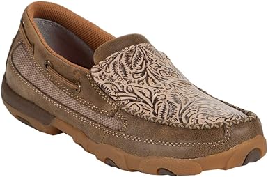 twisted x ladies nude print driving moccasins