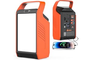 Takki Portable Camping Power Station with Camping Lantern, 22500mAh Solar Generator with Peak 120W/110V AC Outlet USB Port, Laptop Charger Power Supply for Camping Home Emergency…