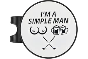 ZZHAO Golf Ball Marker with Magnetic Hat Clip, Funny Golf Accessories, Golf Gifts for Men 25 MM