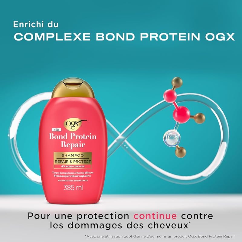 Shampooing Bond Protein Repair Cheveux secs et abîmés, 385 ml