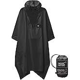 Mac in a Sac Poncho - Packable Waterproof Rain Ponchos For Men & Women - Adult Rain Poncho With Hood - Windproof & Breathable