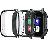 SimpleThings 2Pack Screen Protector Compatible with Cosmo JrTrack 3 and 4 Kids Smart Watch, Hard PC Case with HD Clear Tempered Glass Screen Protector for Kids Boys Girls