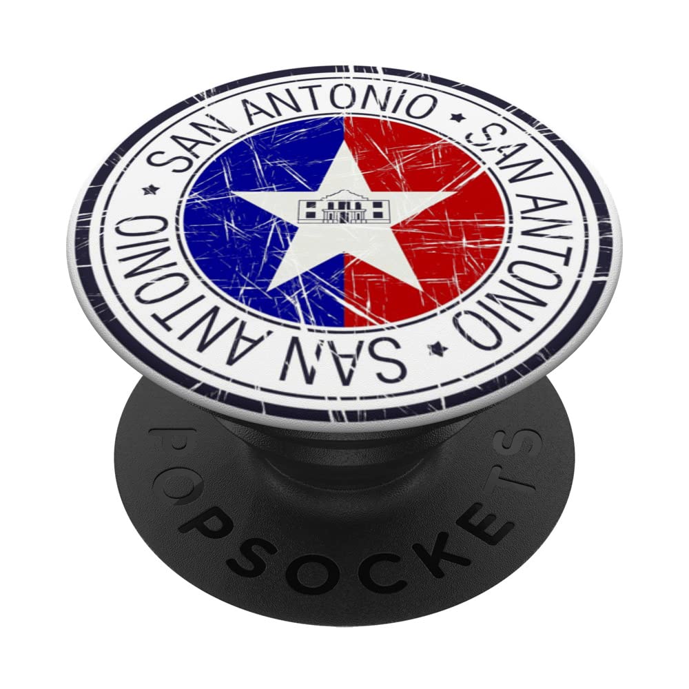 City of San Antonio Flag Art Texas Ya'll State Seal TX Gift PopSockets Swappable PopGrip
